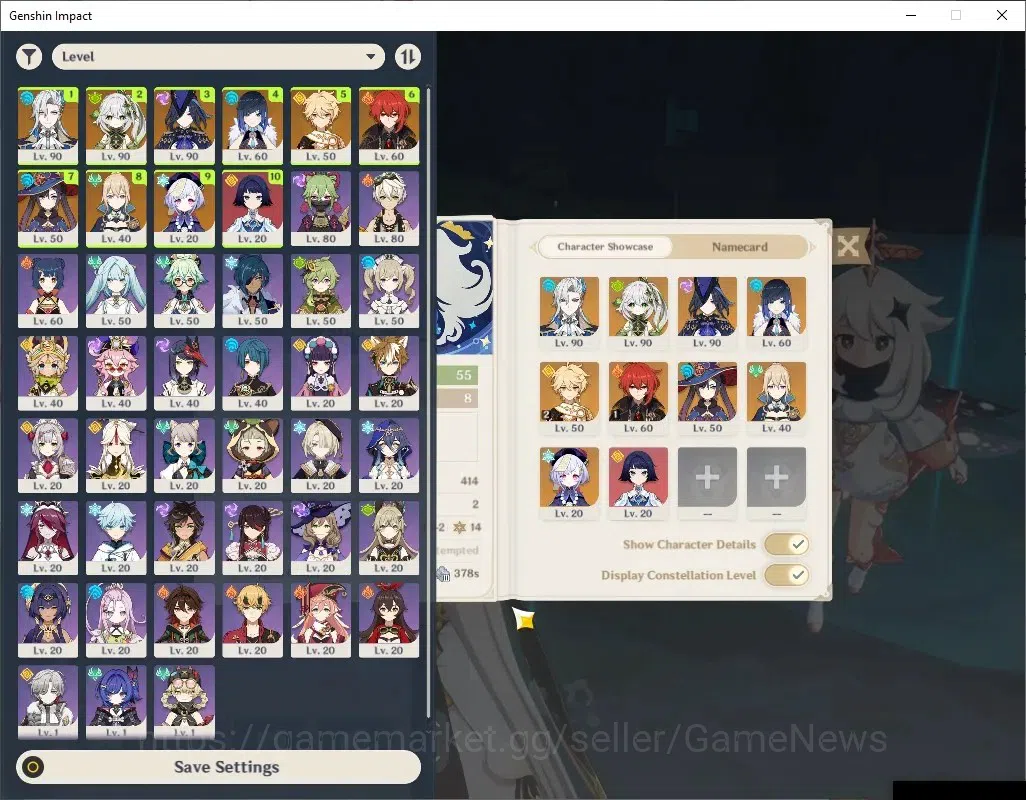 Genshin Impact Accounts ASIA |AR 55 |4 Limited + 4 (*5 Standard) + 1 (*5We image 2