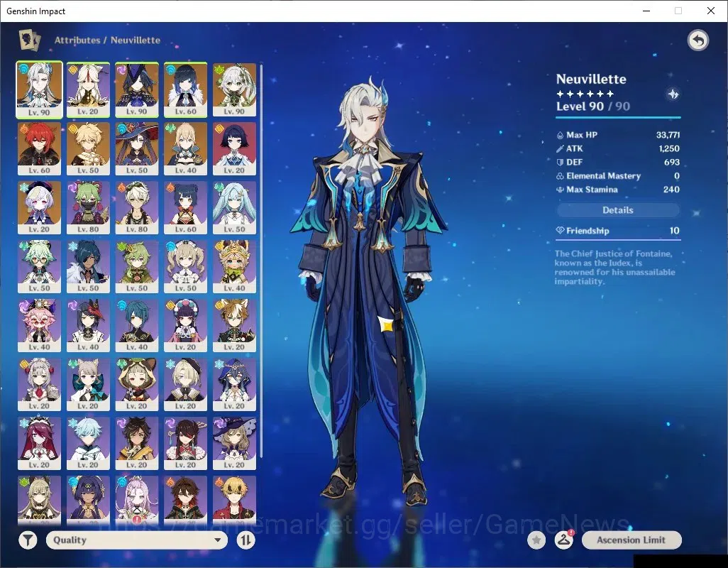 Genshin Impact Accounts ASIA |AR 55 |4 Limited + 4 (*5 Standard) + 1 (*5We image 3