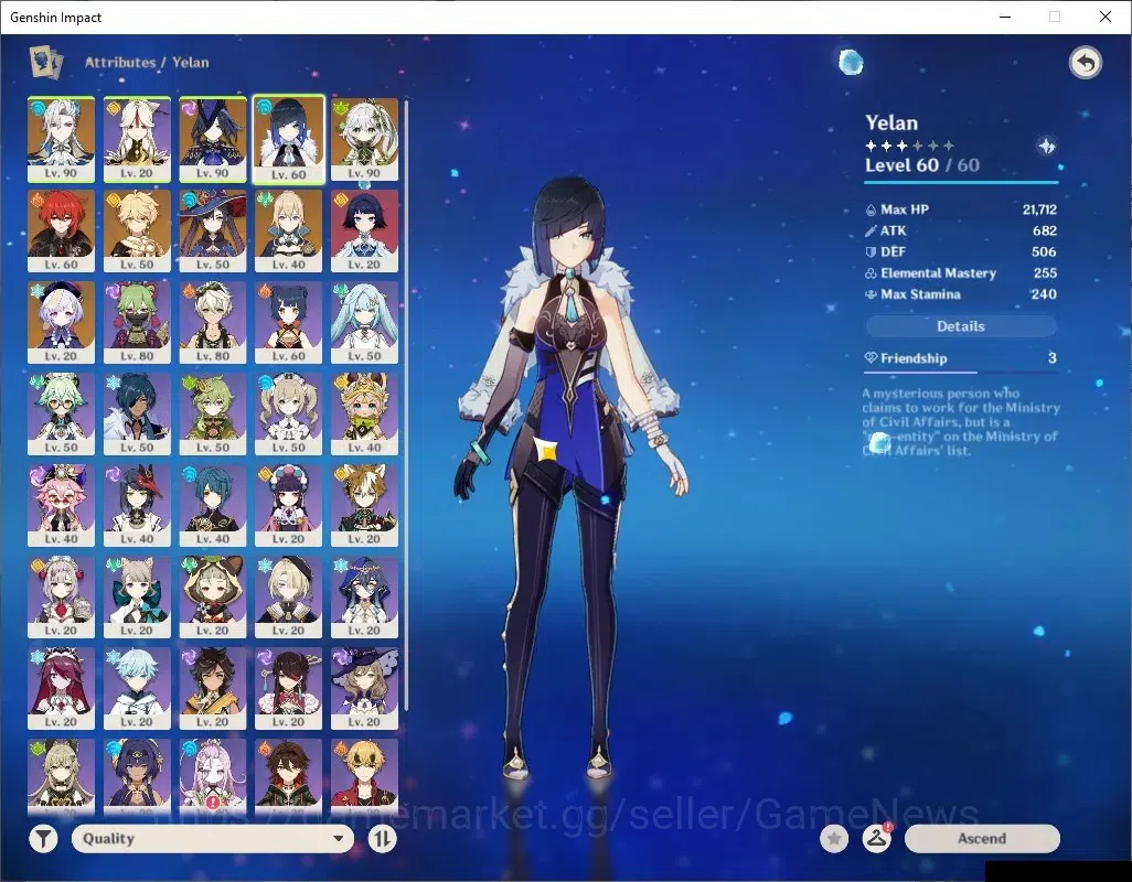 Genshin Impact Accounts ASIA |AR 55 |4 Limited + 4 (*5 Standard) + 1 (*5We image 5