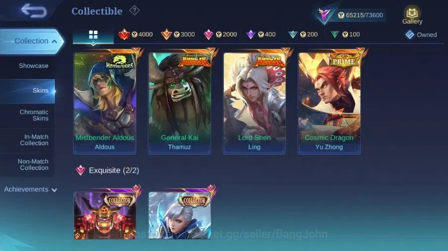 Mobile Legends: Bang Bang Accounts Global|Skin 262|Renowned|Mistbender Aldous,KFP Tha image 5