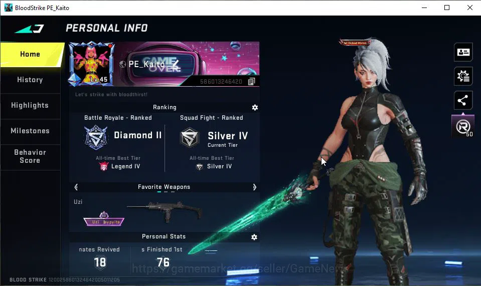 Blood Strike Accounts ASIA|Melee ULTRA Sword-Voidedge|8 ULTRA [EMMA,ETHA image 20