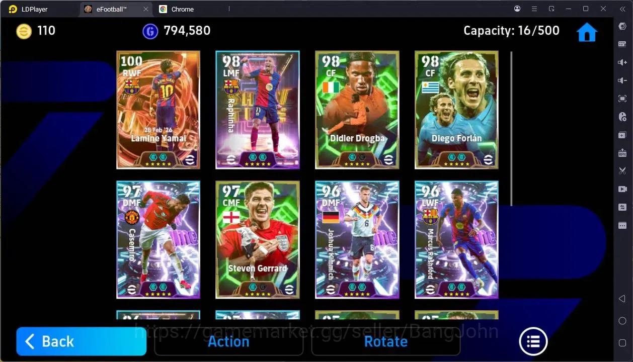 eFootball Accounts Mobile |PW 3138|Bigtime Yamal|Epic Drogba,Forlan,G image 4