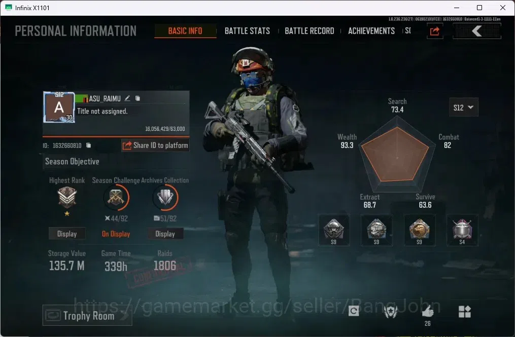 Arena Breakout Accounts Mobile| LV 30 | SV 135.7 M | CV 75 M |Exclusive Gu image 1