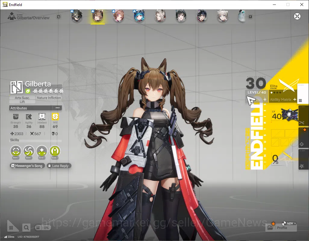Arknights: Endfield Accounts ASIA|Lv41|4SSR(1Limited)+8(*6WP)|[Gilberta],Ardeli image 3