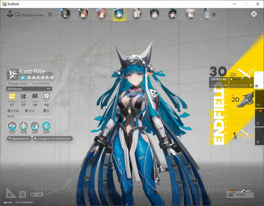 Arknights: Endfield Accounts ASIA|Lv41|4SSR(1Limited)+8(*6WP)|[Gilberta],Ardeli image 5