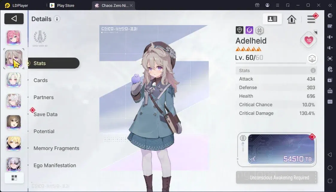 Chaos Zero Nightmare Accounts Global | Lv.51| 7 SSR Khalipe,Tiphera,Veronica,Nin image 17