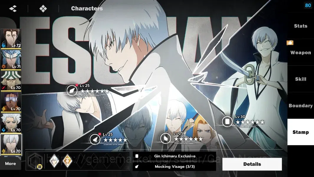 BLEACH: Soul Resonance Accounts NuverseSEA|LV 63|9 SSR [Aizen,UraharaB1,Gin,Yoruic image 17