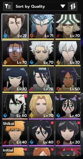 BLEACH: Soul Resonance Accounts NuverseSEA|LV 63|9 SSR [Aizen,UraharaB1,Gin,Yoruic image 2