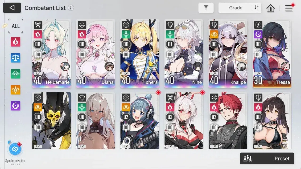 Chaos Zero Nightmare Accounts GLOBAL Lv36|5 SSR[HeidemariM2,Diana,Nine+Sign,etc] image 3