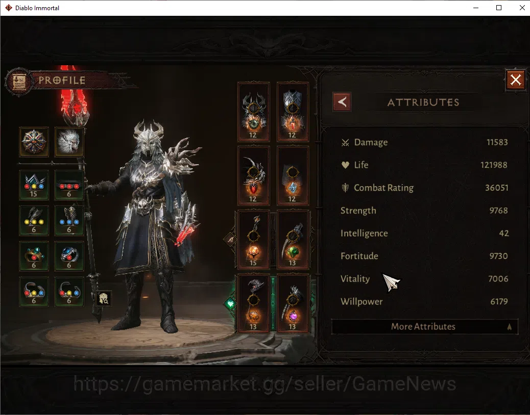 Diablo Immortal Accounts SEA-ANU|CS ON|Lv60(570)|Druid|CR 36k|Reso 450|Para image 3