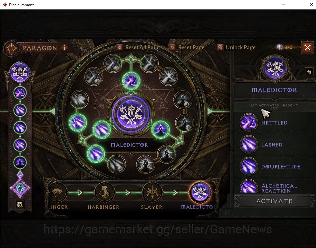 Diablo Immortal Accounts SEA-ANU|CS ON|Lv60(570)|Druid|CR 36k|Reso 450|Para image 8