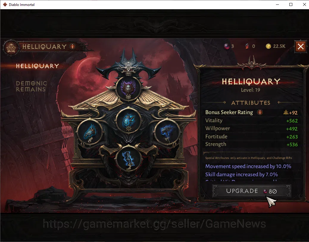Diablo Immortal Accounts SEA-ANU|CS ON|Lv60(570)|Druid|CR 36k|Reso 450|Para image 9