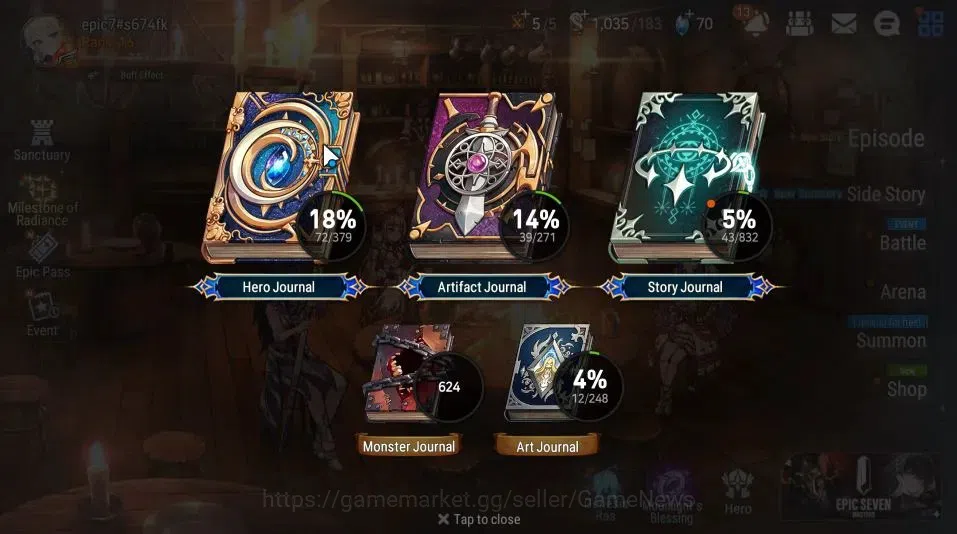 Epic Seven Accounts GLOBAL Unverif|New Era|3 ML[Straze,SE Celine,MChlo image 3