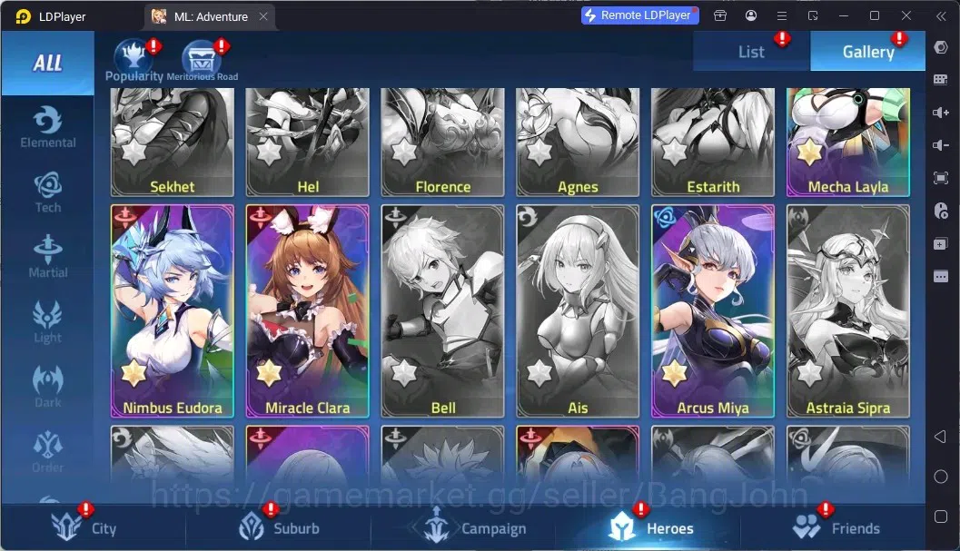 Mobile Legends: Adventure Accounts Global |LV 40|645k Power|VIP 4|Camp 28-6|Hero 57|63,642 Diamond|29 17