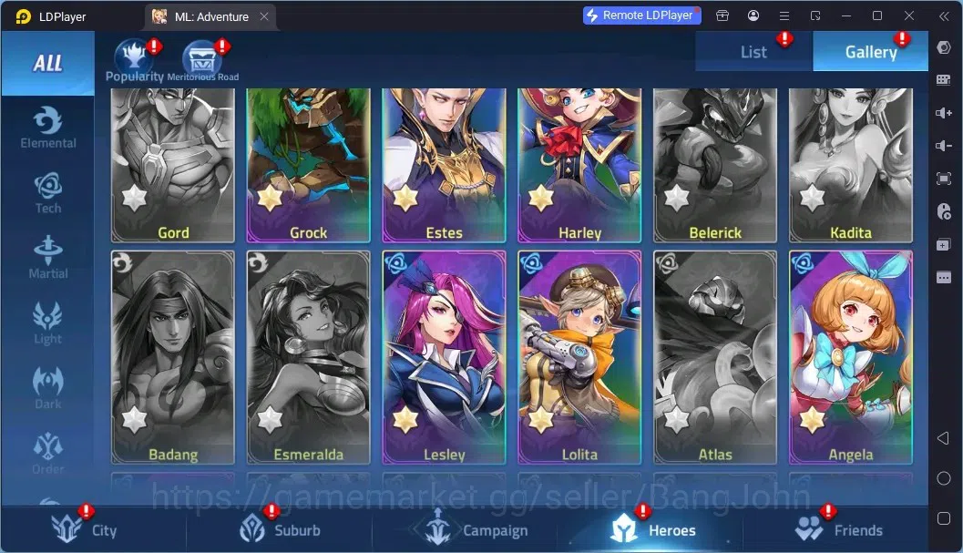 Mobile Legends: Adventure Accounts Global |LV 40|645k Power|VIP 4|Camp 28-6|Hero 57|63,642 Diamond|29 19