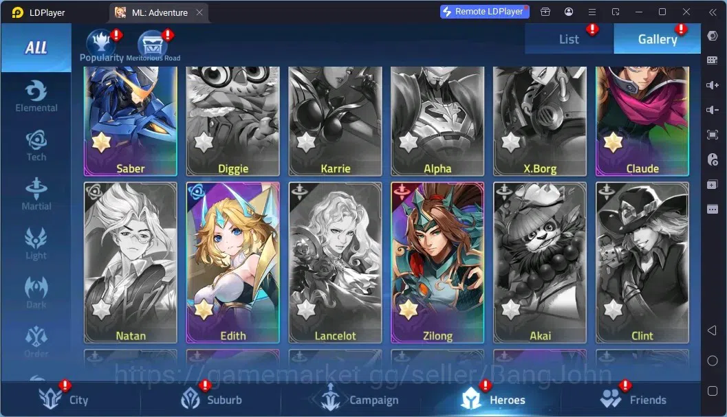 Mobile Legends: Adventure Accounts Global |LV 40|645k Power|VIP 4|Camp 28-6|Hero 57|63,642 Diamond|29 20