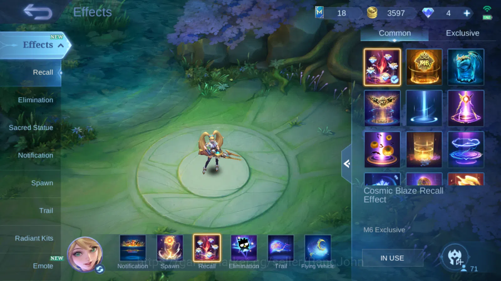 Mobile Legends: Bang Bang Accounts Others Hero 71 | skin 127 | prime granger | prime claude | lightborn alucard epic nana 5