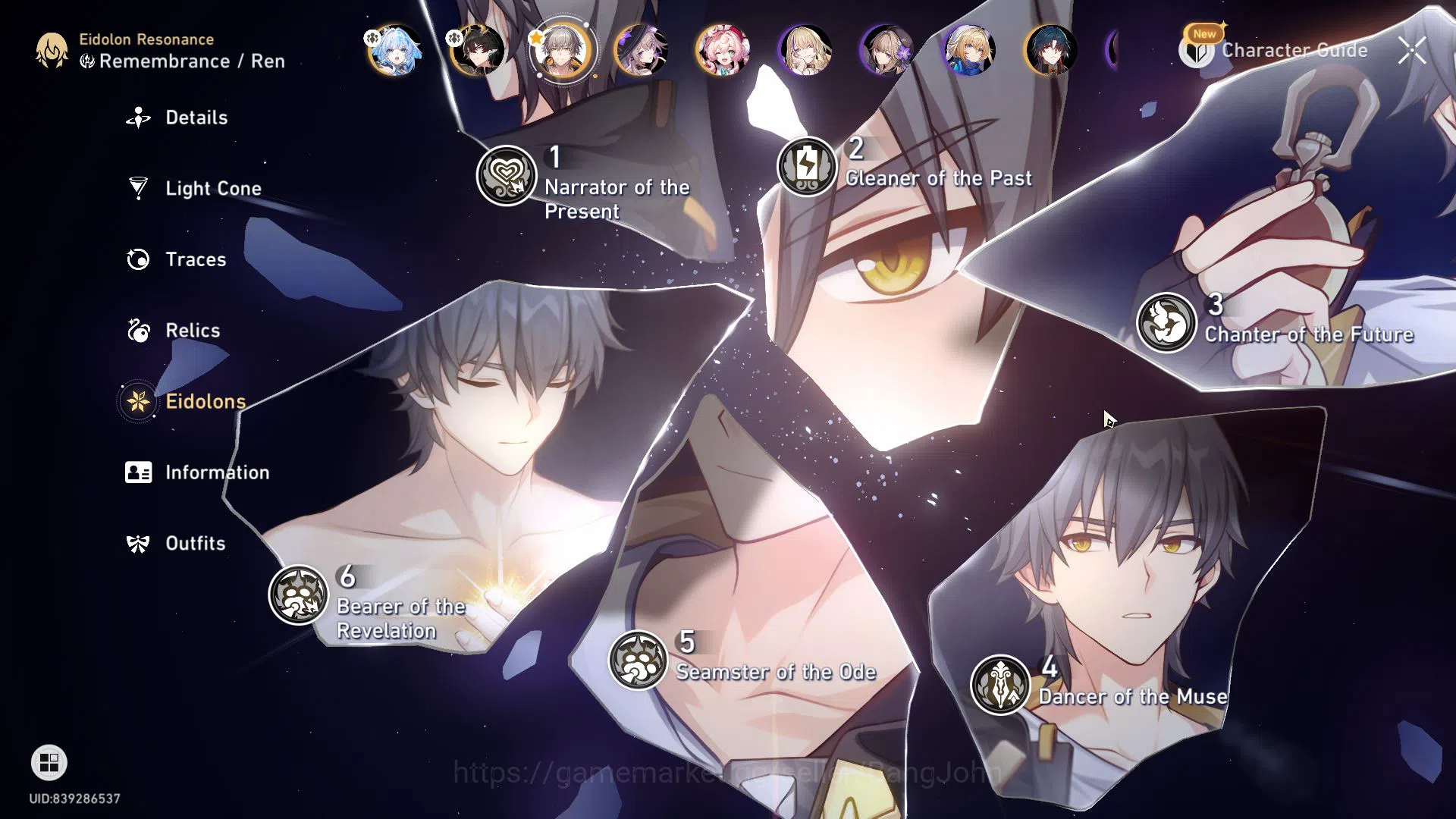 Honkai Star Rail Accounts Others ASIA | TL 67 | JADE 6026 | Golden Companion Spirit 2 | Team Premium Phainon | Phainon 3
