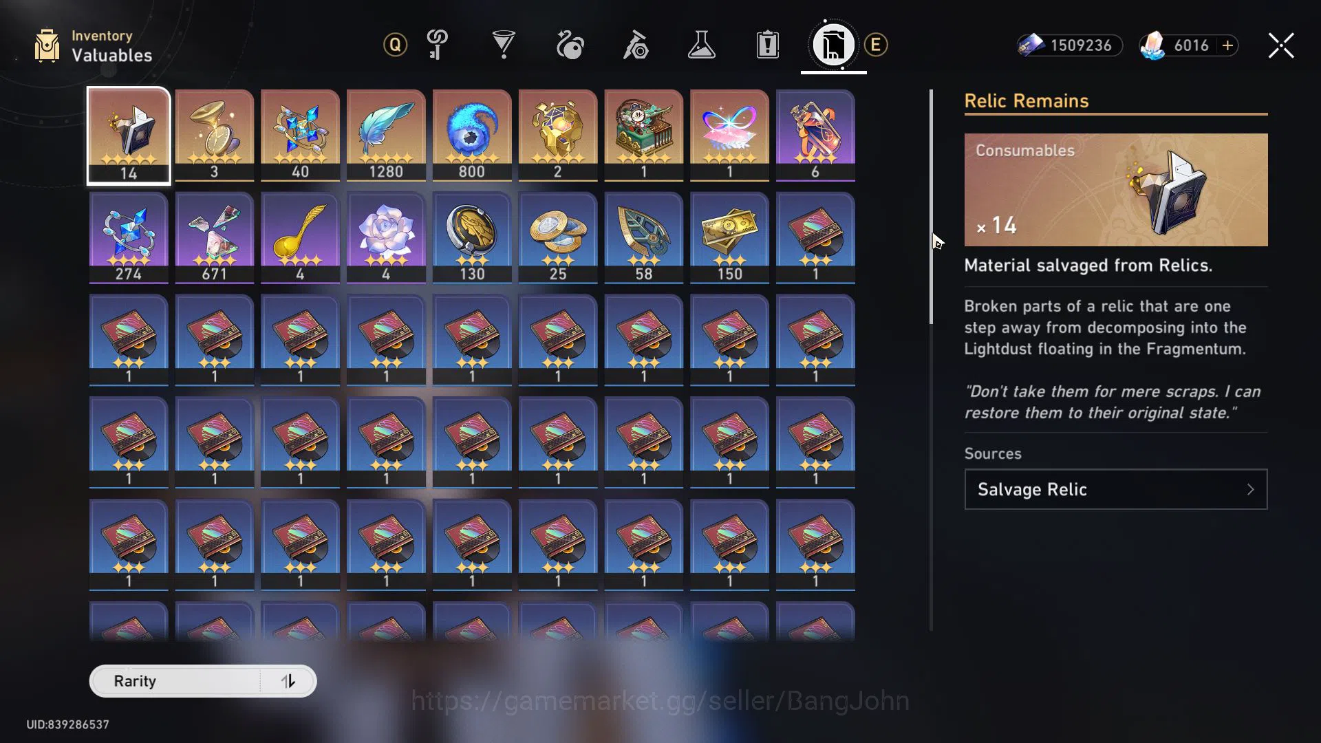 Honkai Star Rail Accounts Others ASIA | TL 67 | JADE 6026 | Golden Companion Spirit 2 | Team Premium Phainon | Phainon 4