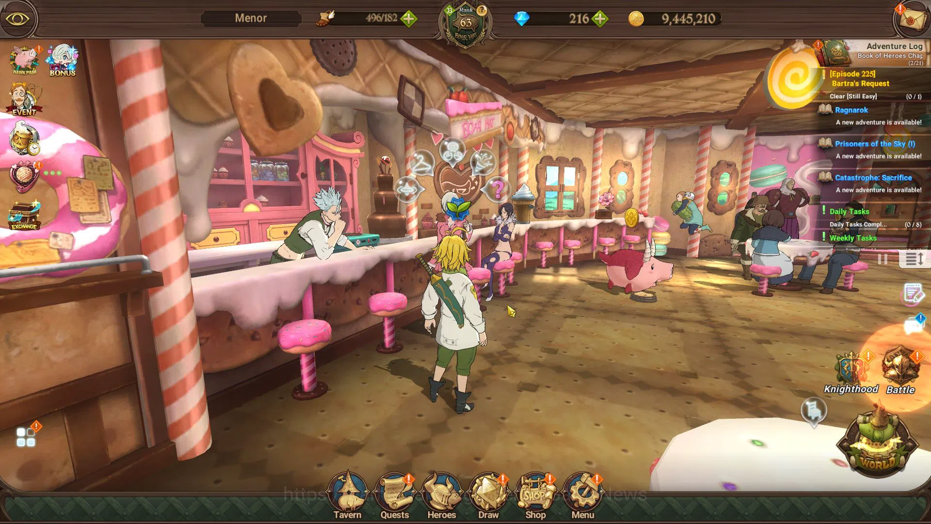 The Seven Deadly Sins: Grand Cross Midgame Global|3,2M CC|216 Dm+55 LS|1 LR+3 UR+Collab Fire  image 1
