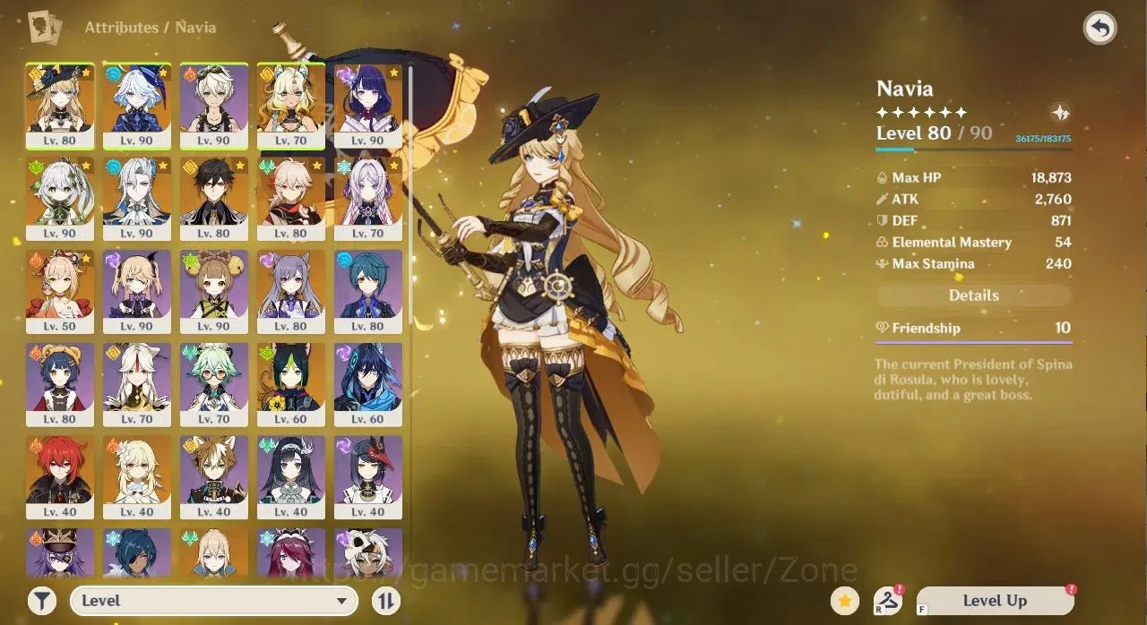 Genshin Impact Accounts ASIA|AR 57|11 Limited 5*CHAR (Navia,Neuvillette,Ra image 2