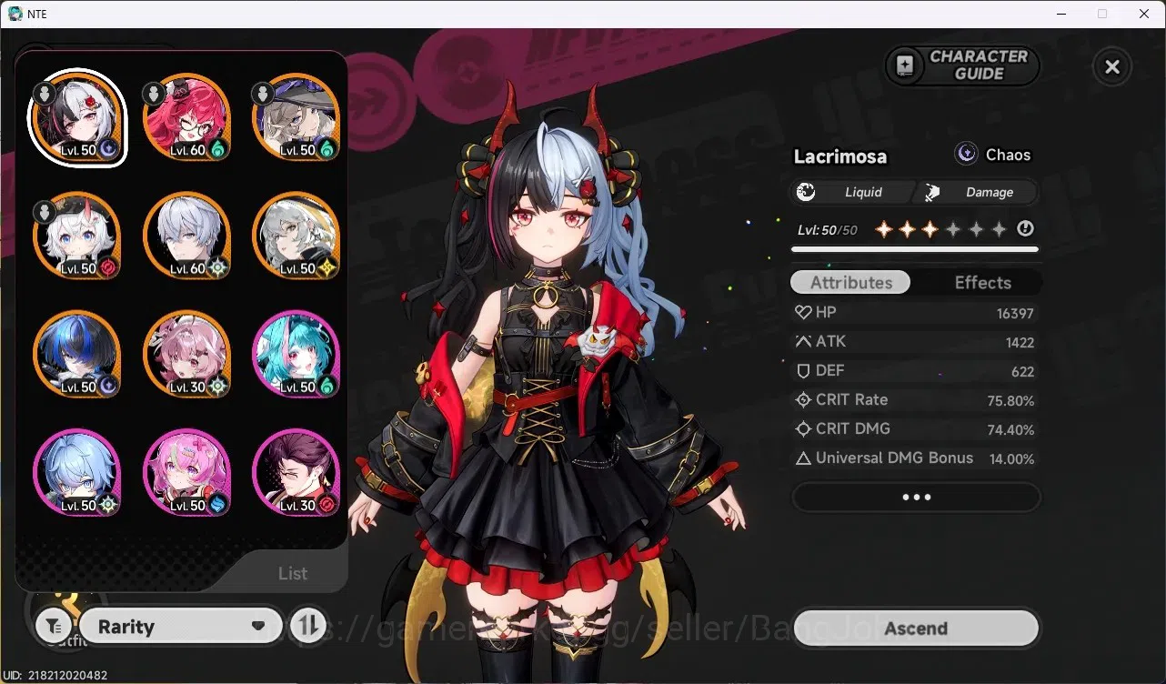 Neverness to Everness Accounts SEA|Lv.44|7 S-Class/2 Limit [Lacrimosa+Gilded Outf image 2