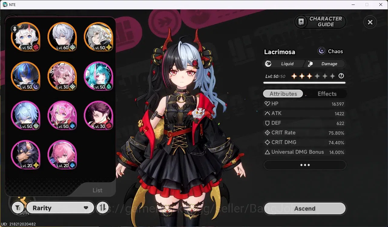Neverness to Everness Accounts SEA|Lv.44|7 S-Class/2 Limit [Lacrimosa+Gilded Outf image 3