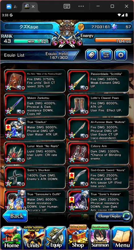 Grand Summoners Accounts Others GLOBAL|6 Ascend|Paladin Roy TW,WH Fen,Jay,Canaria,etc|Take mail|check SS|GS111B 4