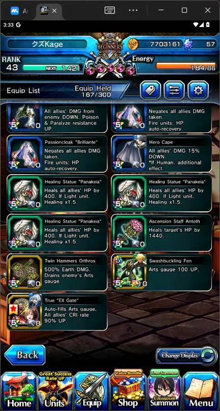 Grand Summoners Accounts Others GLOBAL|6 Ascend|Paladin Roy TW,WH Fen,Jay,Canaria,etc|Take mail|check SS|GS111B 5