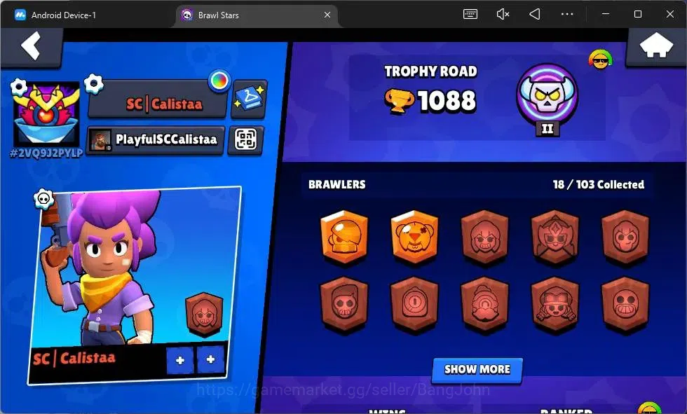 Brawl Stars Accounts Global | 1088 Thropy|18 Brawler|3 Max Hypercharge image 2