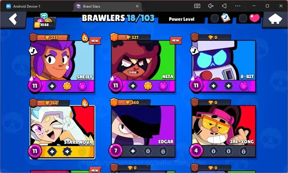 Brawl Stars Accounts Global | 1088 Thropy|18 Brawler|3 Max Hypercharge image 5