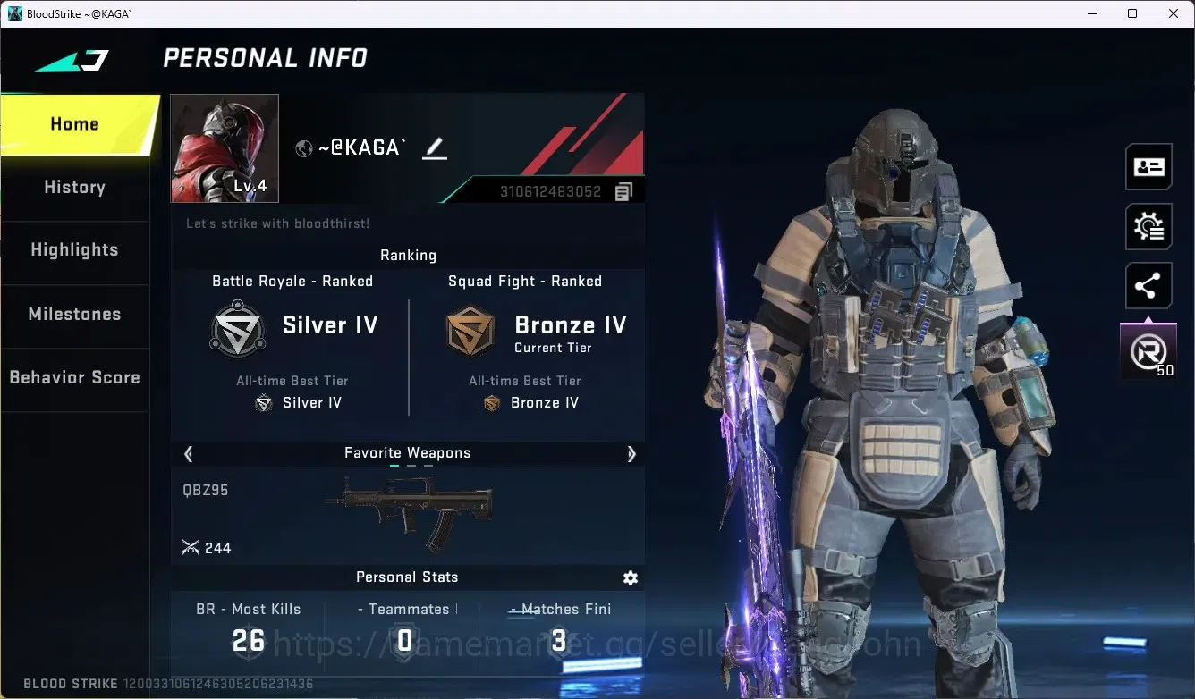 Blood Strike Accounts ASIA | 1 Ultra Gun: M700 - Iridian | 2 Legendary E image 1
