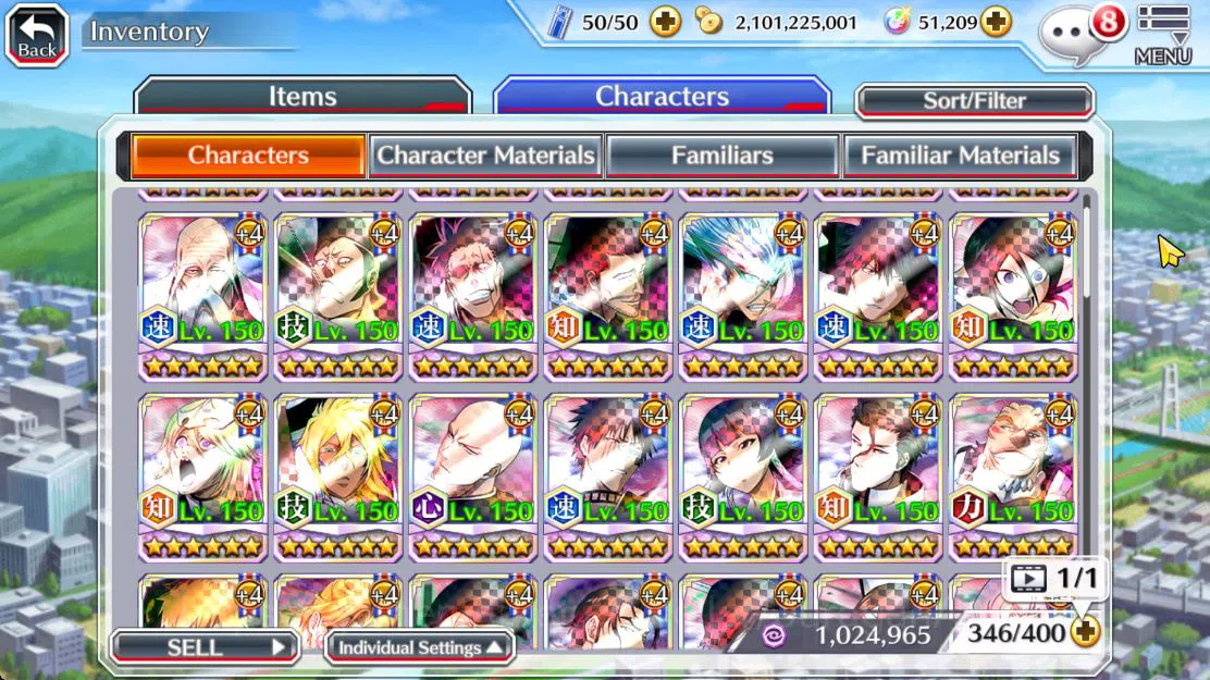 Bleach: Brave Souls Accounts Mid-Tier [GLOBAL]51K Orb|TYBW (Ikkaku,Aizen,Mila,Ichigo,Bazz,Tenjiro),10th Rukia,9th 4