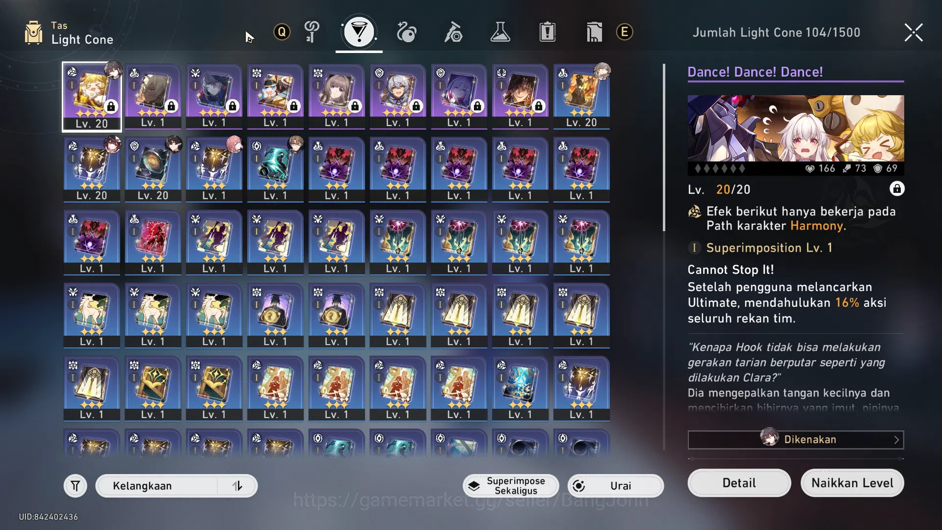 Honkai Star Rail Accounts ASIA | TL 11 | 6 LIMIT | SILVER WOLF | HUO HUO | D image 4