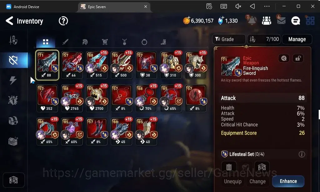 Epic Seven Accounts GLOBAL Unverif|New Era|2 ML(Rhianna and Luciella,S image 9