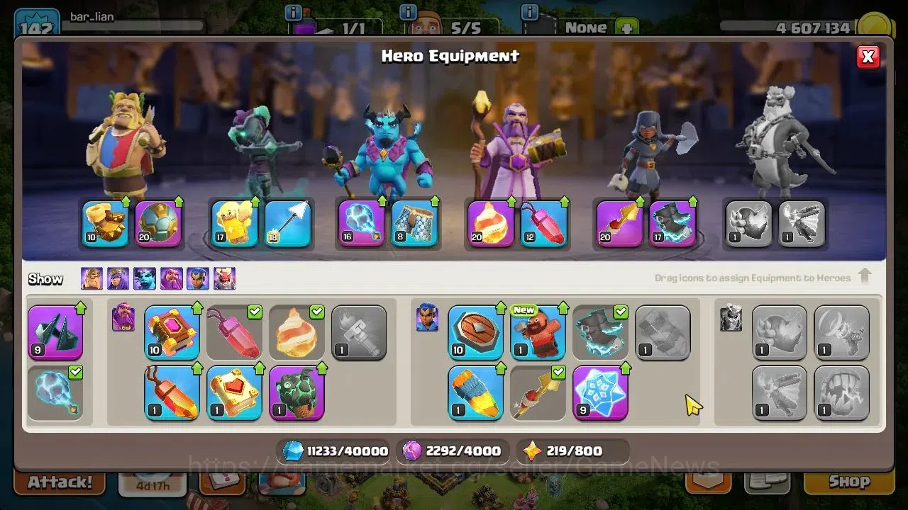 Clash of Clans Accounts TH 14-BH 9|LV 142|HH 8|BK 72,AQ 73,GW 59,MP 47,RC  image 9