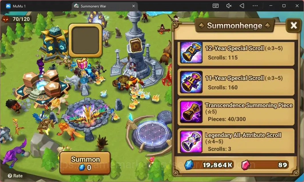 Summoners War: Sky Arena Accounts Starter GLOBAL | NB 5 TESHAR,Starter Gacha 115 12Y+160 11Y Scrool, 3 Legendary All 3