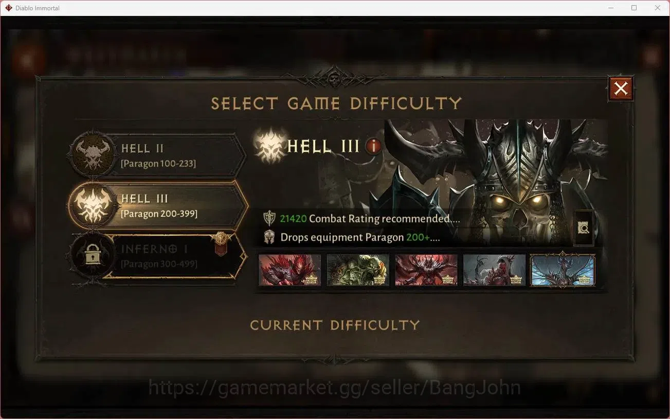 Diablo Immortal Accounts Mid-Tier SEA - Vasily | 60 (321) Druid - Maledictor|CR 28k|Reso 480|Hell 3|2 Cosmetics|Lv 30 (1 5