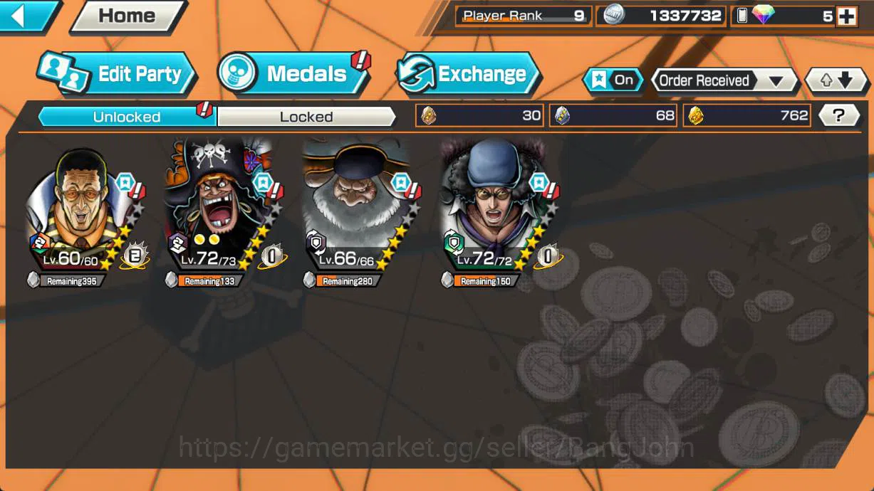 One Piece Bounty Rush Others global | 4 ex | borsalino | four emperor teach | f image 1