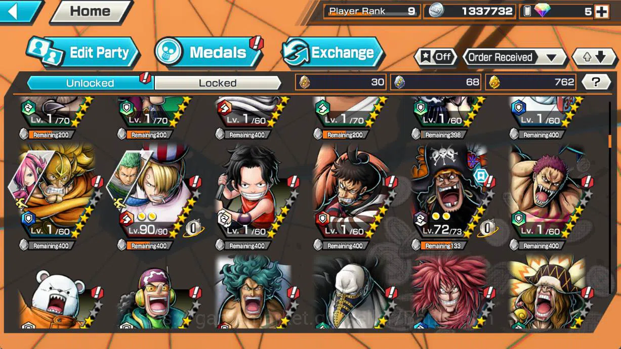 One Piece Bounty Rush Accounts global | 4 ex | borsalino | four emperor teach | f image 8