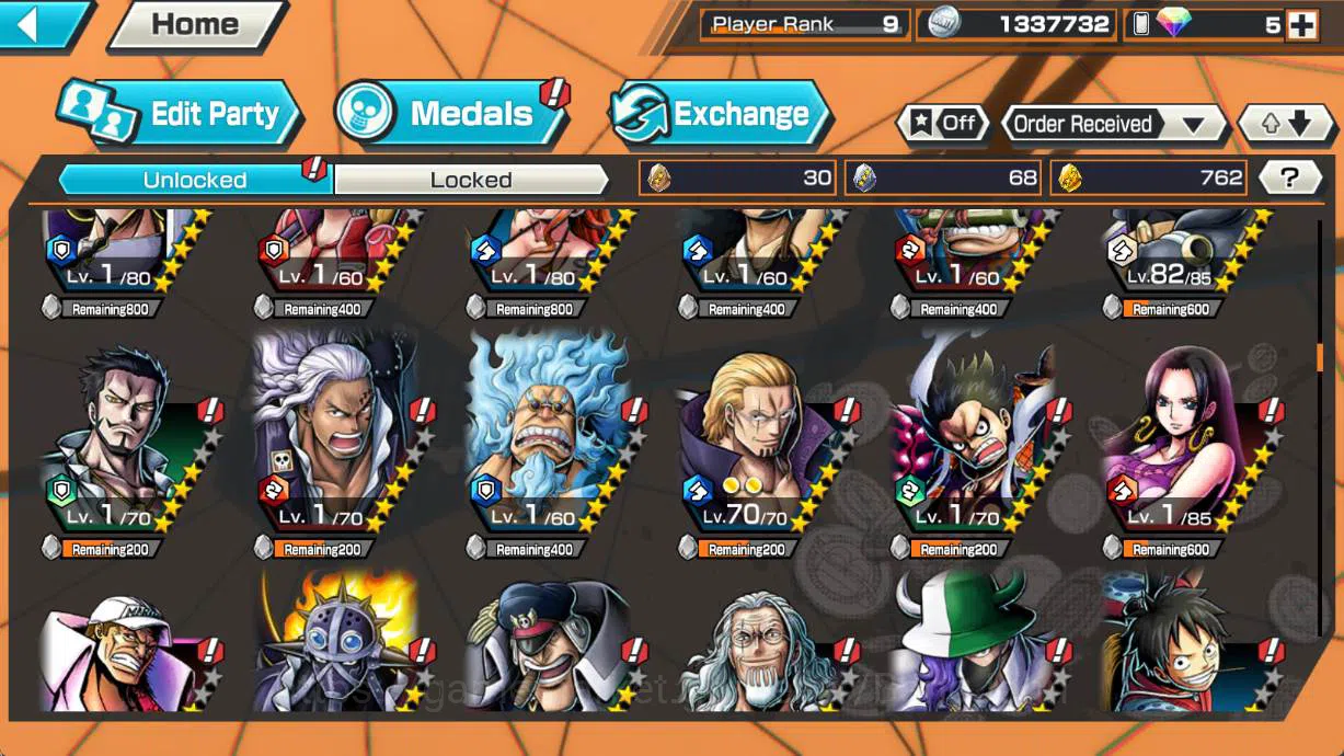 One Piece Bounty Rush Accounts global | 4 ex | borsalino | four emperor teach | f image 9