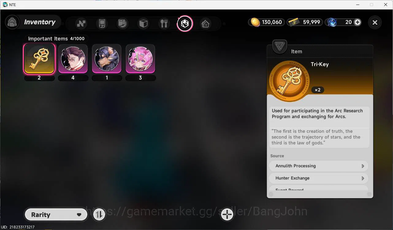 Neverness to Everness Accounts EU, starter LVL 3, Nanally, S baicang, 7 Char, MC image 5