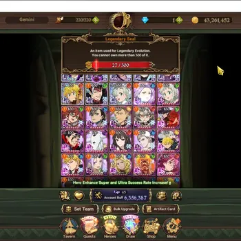 The Seven Deadly Sins: Grand Cross Accounts Endgame Asia|6.3M CC|8 LR, 10 UR
