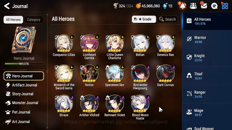 Epic Seven Accounts Mid-Tier GLOBAL Verif|14 ML(Notos, Straze, GRas, BHwayoung, SSez, Etc)+ Collab Stark, Rinak 7
