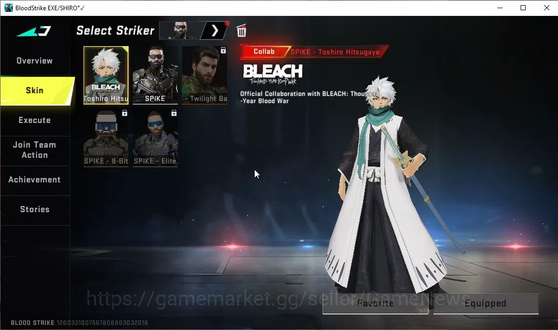 Blood Strike Accounts ASIA|3 COLLAB BLEACH SPIKE-Toshiro,UZI-Zangetus v3 image 2