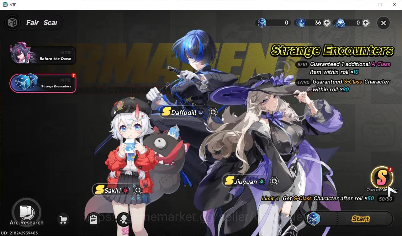 Neverness to Everness Accounts Global SEA|HL 8|3 SSR 1 Limited [Shinku+Signature],Baicang,Fadia|2 SSR Selector Box|Selector 8