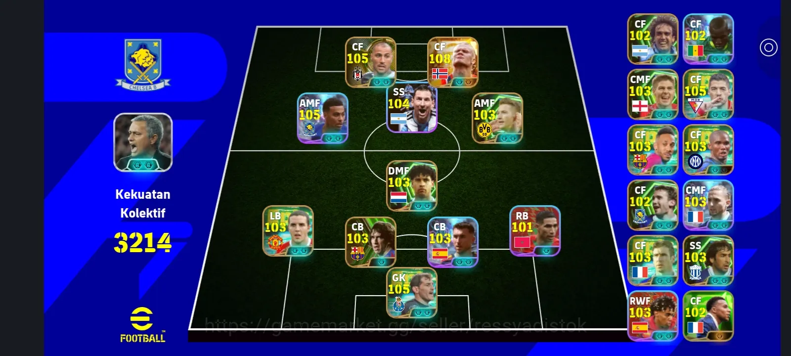 eFootball Accounts Legends & Iconic Players COLECTIVE 3214+ |BIG TIME ERLING HALLAND x RICARDO QUARESMA x MORGAN ROGERS x M 1