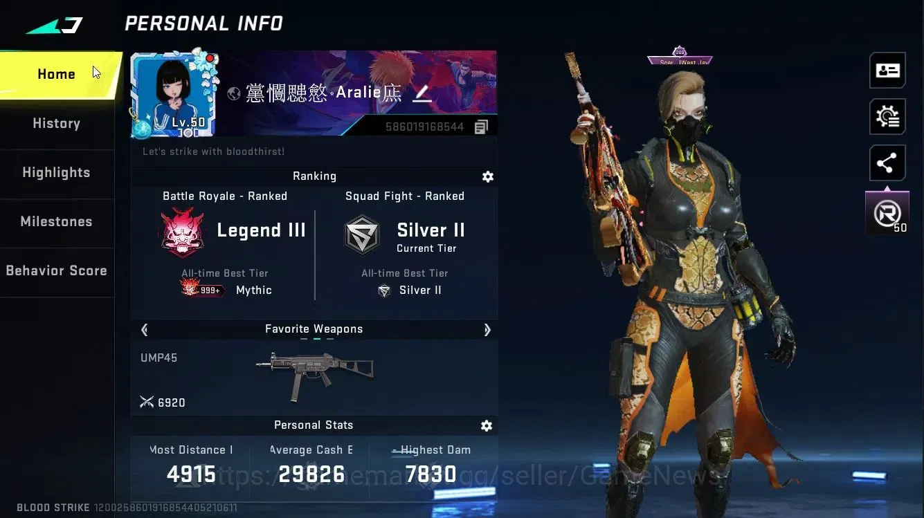 Blood Strike Accounts Asia|ETERNAL DEagle Scorpius|Colab AOT[ETHAN-AOT,K image 3