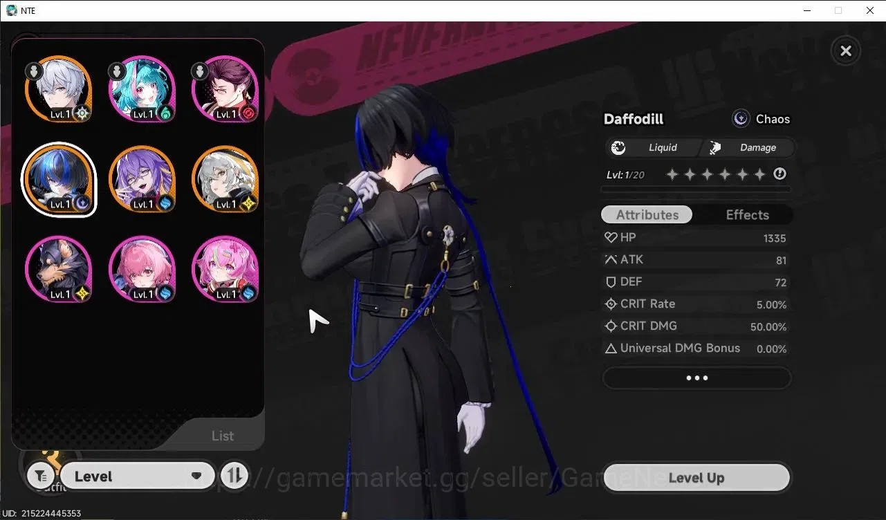 Neverness to Everness Accounts Global EUROPE HL 3| 3 SSR [Daffodill, Fadia, Hatho image 2