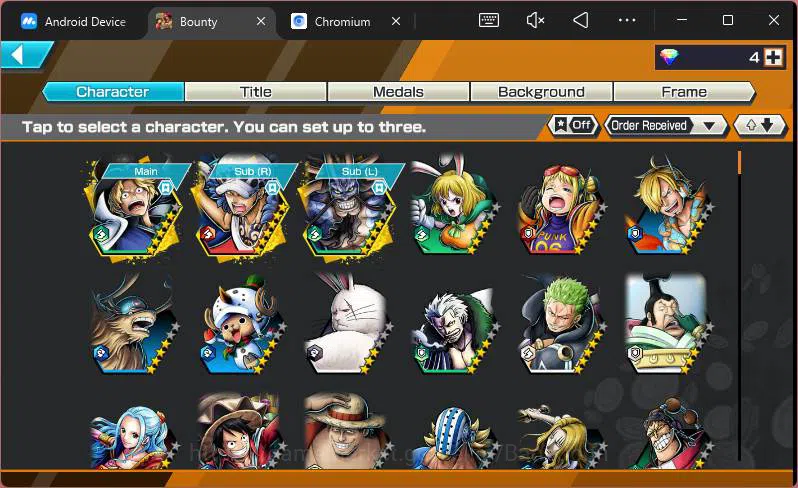 One Piece Bounty Rush Accounts GLOBAL|EX 4+PR 8|BP Kuzan,Flame E Sabo,WI Trafalga image 3
